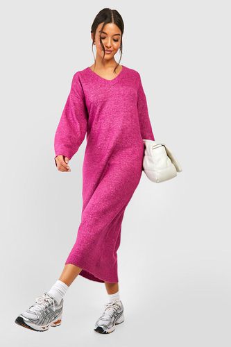 Womens Slouchy Soft Knit Maxi Knitted Dress - - 8 - boohoo - Modalova