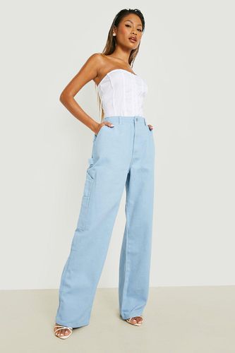 Womens Premium Oversized Cargo Wide Leg Trousers - - 8 - boohoo - Modalova