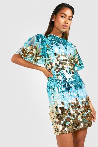 Womens Sequin Ombre Shift Party Dress - - 8 - boohoo - Modalova