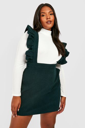 Womens Plus Cord Pinafore Skirt - - 28 - boohoo - Modalova