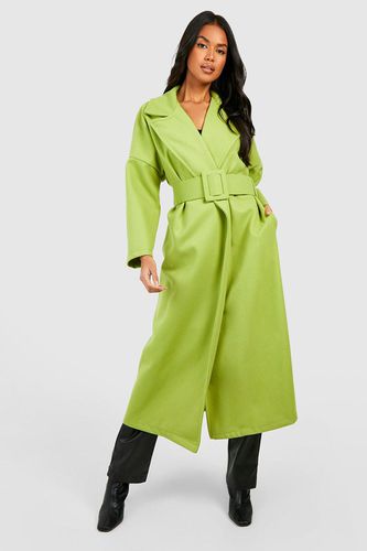 Womens Wool Look Oversized Belted Coat - - S - boohoo - Modalova