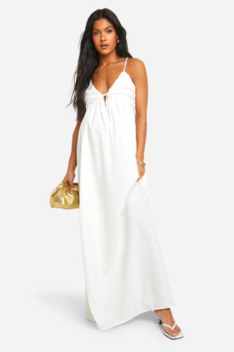 Womens Maternity Linen Look Strappy Maxi Dress - - 12 - boohoo - Modalova