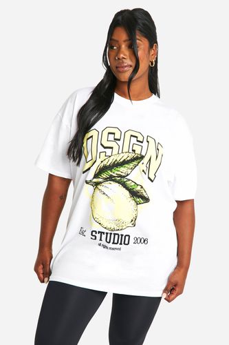 Womens Plus Lemon Dsgn Studio T- Shirt - - 22 - boohoo - Modalova