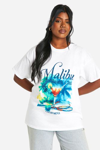Womens Plus Malibu Beach Oversized T-shirt - - 18 - boohoo - Modalova