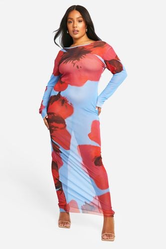 Womens Plus Floral Maxi Beach Dress - - 22 - boohoo - Modalova