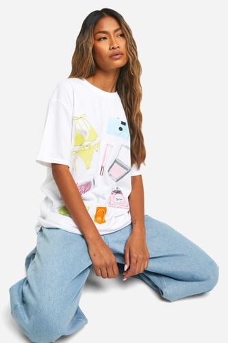 Womens Summer Essentials Graphic Oversized T-shirt - - L - boohoo - Modalova