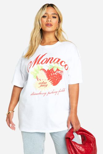 Womens Plus Strawberry Monaco T-shirt - - 18 - boohoo - Modalova
