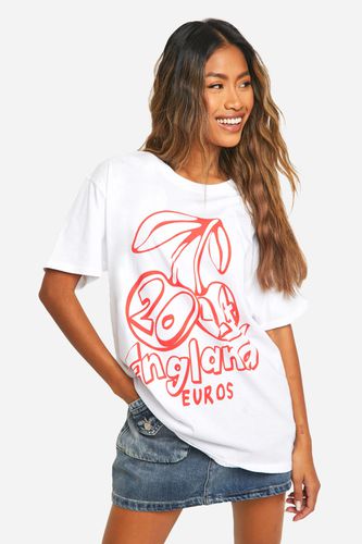 Womens England Euros 2024 Oversized Printed T-shirt - - L - boohoo - Modalova