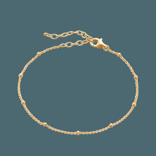 Womens Bead Curb Chain Sterling Silver Adjustable Satellite Bracelet - - One Size - NastyGal UK (+IE) - Modalova