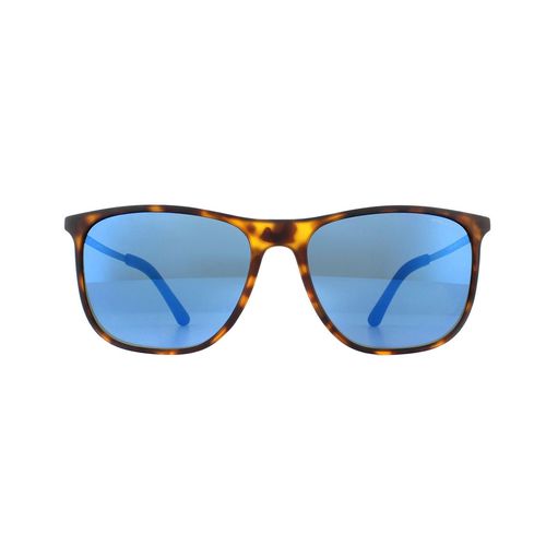 Rectangle Havana Rubberized Blue Sunglasses - - One Size - Police - Modalova
