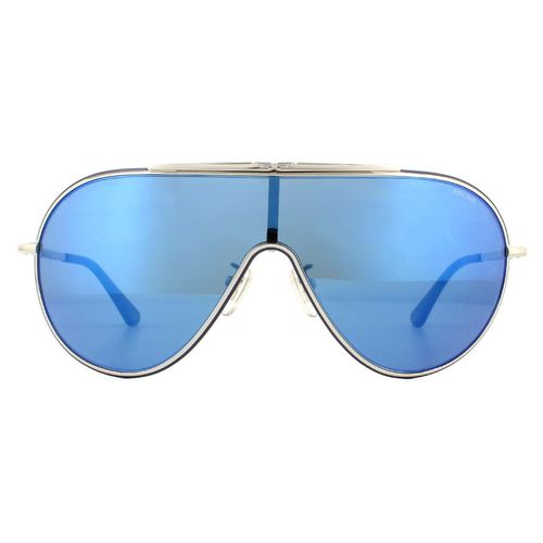 Shield And Silver Smoke Mirror Blue Sunglasses - One Size - Police - Modalova