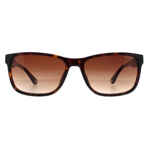 Rectangle Shiny Dark Havana Gradient SPLB40N Arcade 2 Sunglasses - One Size - Police - Modalova