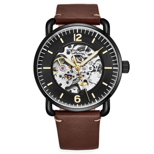 Mantra Automatic 42mm Skeleton watch with Leather Band - - One Size - NastyGal UK (+IE) - Modalova