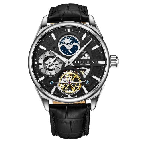 Special Reserve 3918 Automatic Dress Watch Skeleton Dial 43mm Genuine Leather 22 mm Band - - One Size - STÜHRLING Original - Modalova