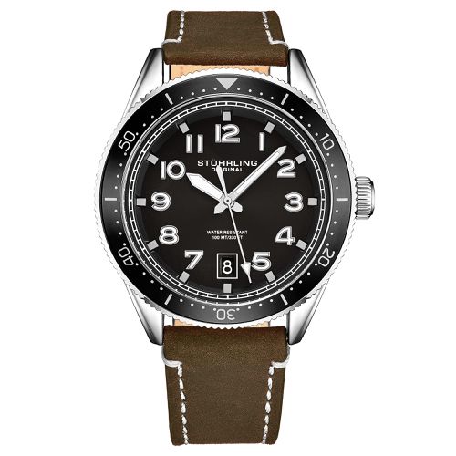 Classic Quartz Timepiece with Luminous Detailing and Leather Strap - - One Size - STÜHRLING Original - Modalova