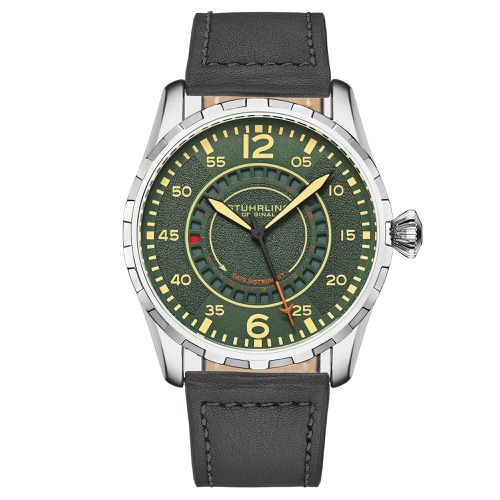 Quartz 44mm Aviator Watch with Contrast Stitched Leather Strap - - One Size - NastyGal UK (+IE) - Modalova