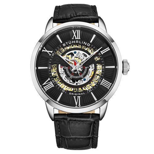 Delphi Automatic 44mm Skeleton Watch with Leather Band - - One Size - NastyGal UK (+IE) - Modalova