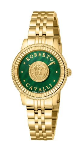 Womens Green Dial Stainless Steel Watch - - One Size - Roberto Cavalli - Modalova