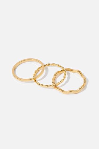 Womens Gold-Plated Slim Ring Set - - M - NastyGal UK (+IE) - Modalova