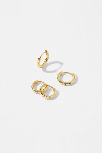 Womens Gold-Plated Hoop Earring Set - - One Size - NastyGal UK (+IE) - Modalova
