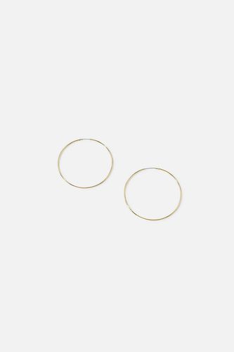 Womens Gold-Plated Medium Hoop Earrings - - One Size - Accessorize - Modalova
