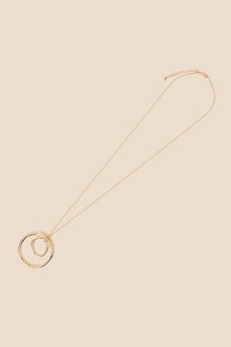 Womens Long Concentric Circle Pendant Necklace - - One Size - Accessorize - Modalova