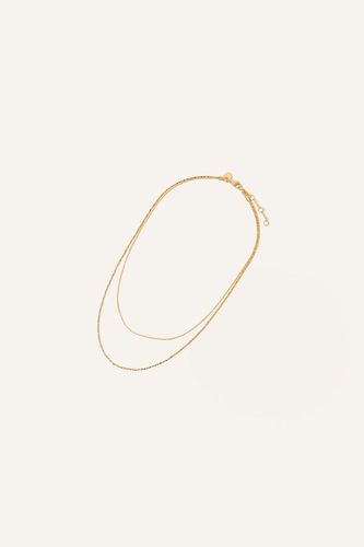 Womens 14ct Gold-Plated Sparkle Chain Layered Necklace - - One Size - Accessorize - Modalova