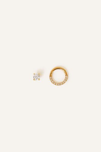 Womens 14ct Gold-Plated Helix Earrings Set of Two - - One Size - NastyGal UK (+IE) - Modalova