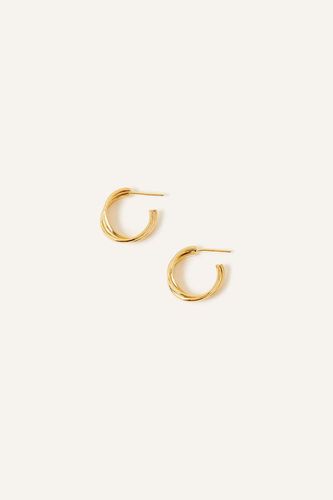 Womens 14ct Gold-Plated Small Twist Hoop Earrings - - One Size - NastyGal UK (+IE) - Modalova