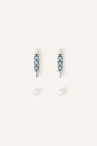 Womens Recycled Sterling Silver Shard Stud Earrings Set of Two - - One Size - NastyGal UK (+IE) - Modalova