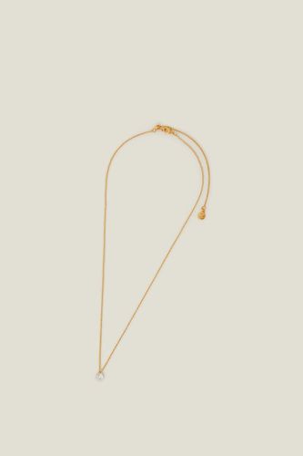 Womens 14ct Gold-Plated Sparkle Pendant Necklace - - One Size - Accessorize - Modalova