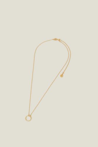 Womens 14ct Gold-Plated Perfect Circle Necklace - - One Size - Accessorize - Modalova