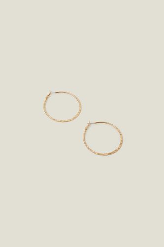 Womens Textured Large Hoop Earrings - - One Size - Accessorize - Modalova