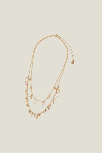 Womens Layered Leaf Necklace - - One Size - NastyGal UK (+IE) - Modalova
