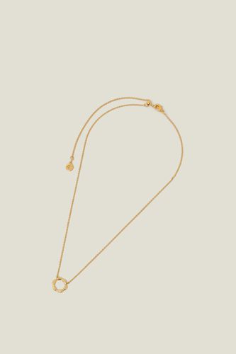 Womens 14ct Gold-Plated Molten Flower Pendant Necklace - - One Size - Accessorize - Modalova