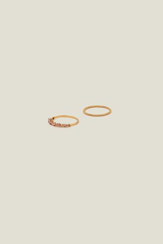 Womens 14ct Gold-Plated Beaded Ring - - XS - NastyGal UK (+IE) - Modalova