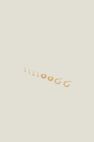 Womens 4-Pack 14ct Gold-Plated Earring Set - - One Size - NastyGal UK (+IE) - Modalova