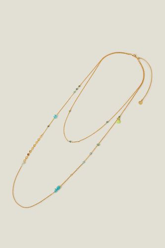 Womens 14ct Gold-Plated Long Layered Necklace - - One Size - Accessorize - Modalova