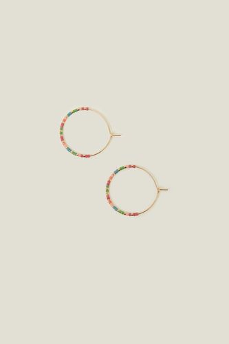 Womens 14ct Gold-Plated Molten Hoops - - One Size - Accessorize - Modalova