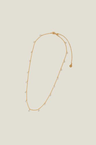 Womens 14ct Gold-Plated Sparkle Station Necklace - - One Size - NastyGal UK (+IE) - Modalova