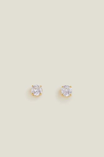 Womens 14ct Gold-Plated Large Bling Stud Earrings - - One Size - Accessorize - Modalova