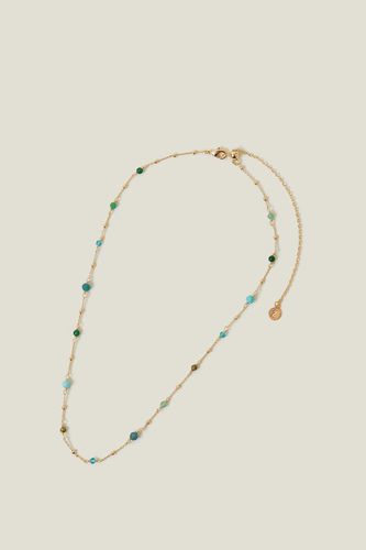 Womens 14ct Gold-Plated Beaded Station Necklace - - One Size - NastyGal UK (+IE) - Modalova