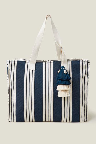 Large Stripe Beach Bag - - One Size - Accessorize - Modalova