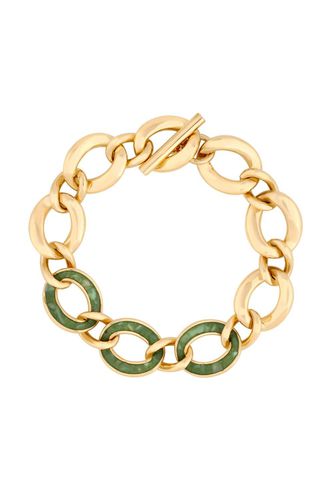 Womens Gold Mother Of Pearl And Polished Link T-Bar Bracelet - - One Size - NastyGal UK (+IE) - Modalova