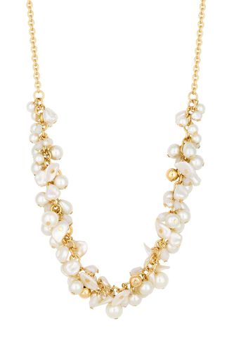 Womens Gold Cream Pearl And Polished Shaker Necklace - - One Size - Mood - Modalova