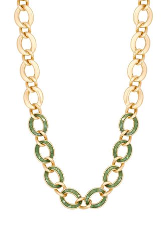 Womens Gold Mother Of Pearl And Polished Interlinked Collar Necklace - - One Size - Mood - Modalova