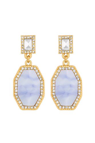 Womens Gold Opal Blue Iridescent Stone Drop Earrings - - One Size - NastyGal UK (+IE) - Modalova