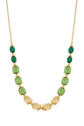 Womens Gold Green Tonal Mixed Stone Set Collar Necklace - - One Size - NastyGal UK (+IE) - Modalova