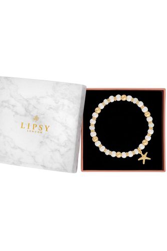 Womens Gold Beaded Charm Coastal Bracelet - Gift Boxed - - One Size - Lipsy - Modalova