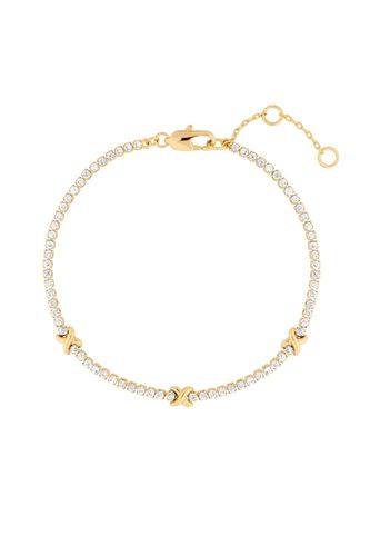 Womens 14K Real Gold Plated Recycled Cubic Zirconia Kiss Bracelet - Gift Pouch - - One Size - NastyGal UK (+IE) - Modalova